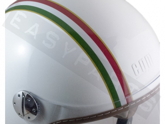 Helm Demi Jet CGM 109I Italia Wit (gevormd vizier)